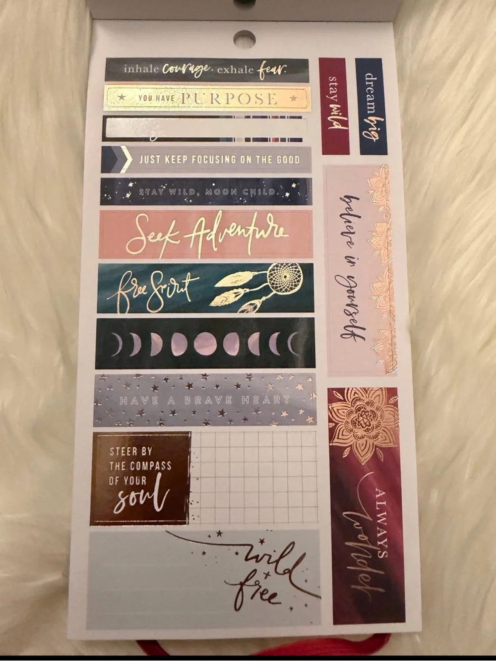 The Happy Planner Free Spirit Sticker Book - Pink, Navy & Gold Accents